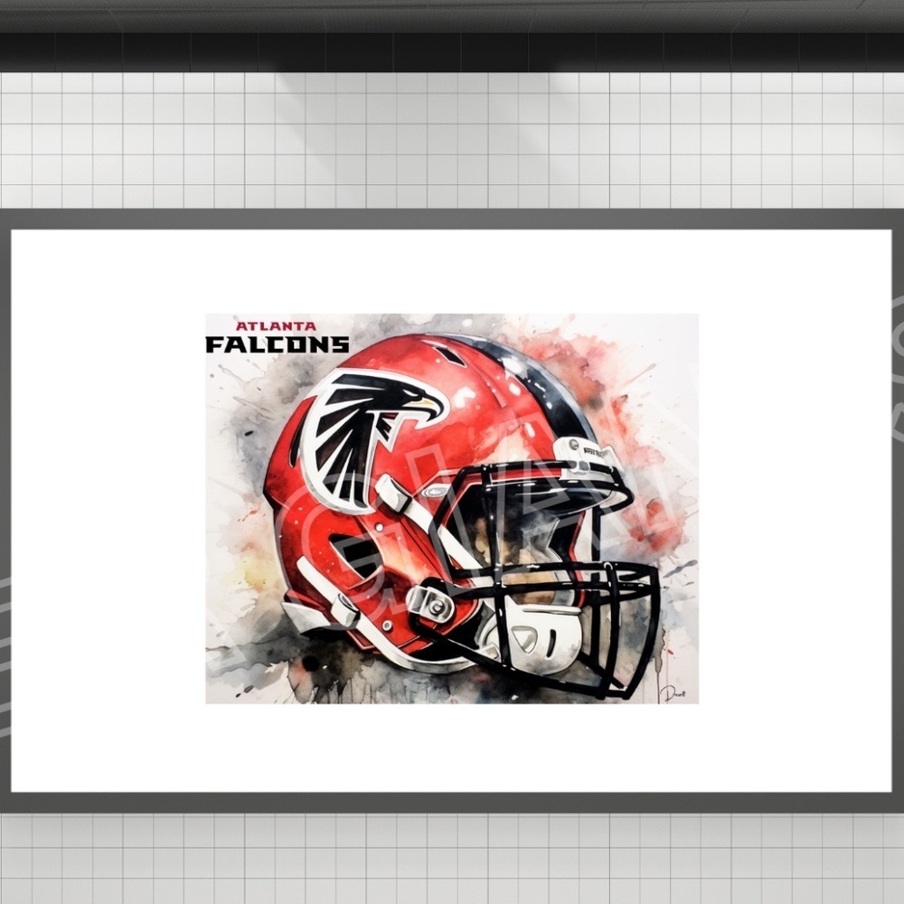 Atlanta Falcons NFL Poster Print Wall Art Wall Decor 14x11 Great Gift 4 Falcons